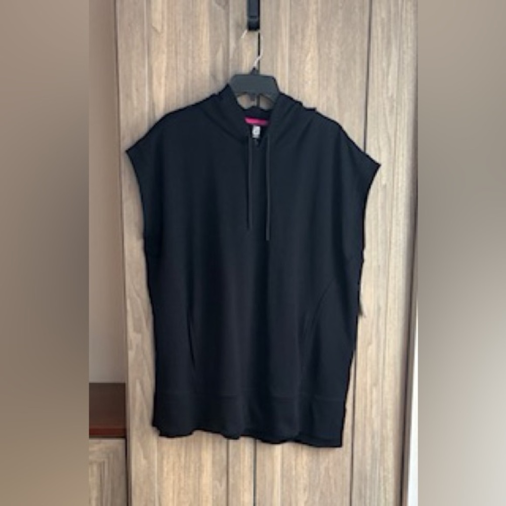 NWT! Ideology Black Hooded Top | 1X